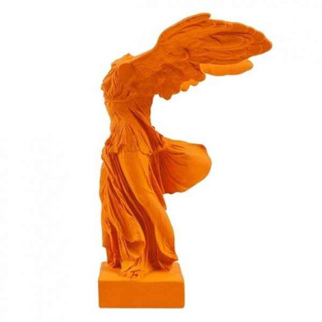 Décoration Statue résine Victoire de Samothrace 34 cm art grec jaune safran Samo HIP statuette RMNGP -RB002348