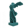 Décoration Statue résine Victoire de Samothrace 34 cm art grec vert pétrole Samo HIP statuette RMNGP -RB002349