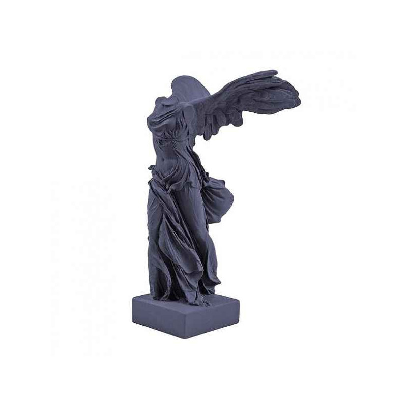 Décoration Statue résine Victoire de Samothrace 34 cm art grec bleu poudre Samo HIP statuette RMNGP -RB002350