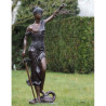 Décoration Statuette bronze personnage Grande femme justice bronze -B54007