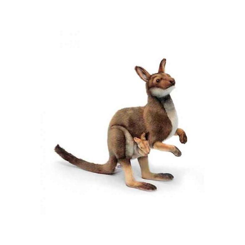 Animaux sauvage Kangourou + bébé 48cmh peluche animalière -6696