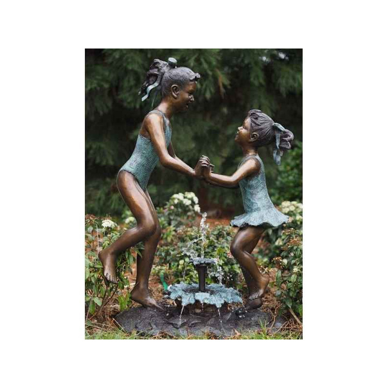 Décoration Statuette bronze personnage Filles en maillot de bain bronze -B29368