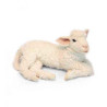 Animaux de la ferme Agneau blanc couché 33cml peluche animalière -6563