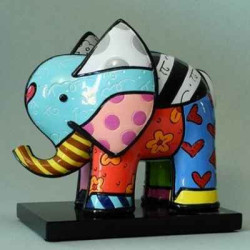 Animaux sauvage Statuette elephant on base Britto Romero -B334305