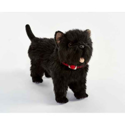 Animaux-Bois-Animaux-Bronzes propose Chien Westie noir 4 pattes 35cml peluche animalière -6845