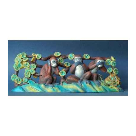 Figurine art rien entendre, rien voir, rien dire 3dMouseion -JAP03