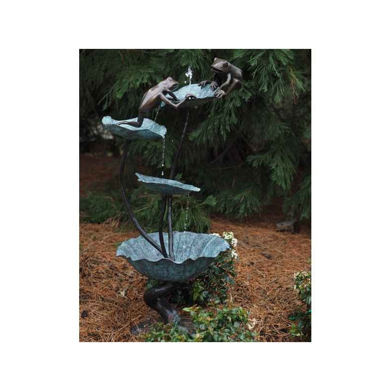 Grenouilles sur feuilles lotus Thermobrass -B28976