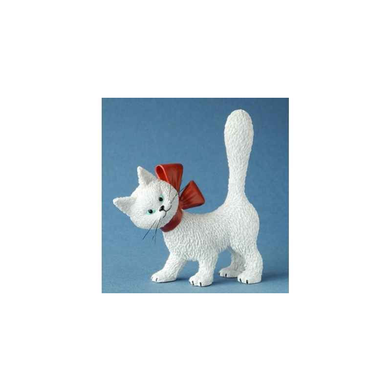 Animaux-Bois-Animaux-Bronzes.com propose Chat la minette blanche Dubout -DUB72