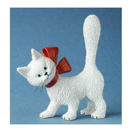 Animaux-Bois-Animaux-Bronzes.com propose Chat la minette blanche Dubout -DUB72