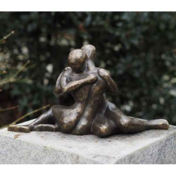 Décoration Statuette bronze personnage Couple d'amour moderne bronze -AN2125BR-BI