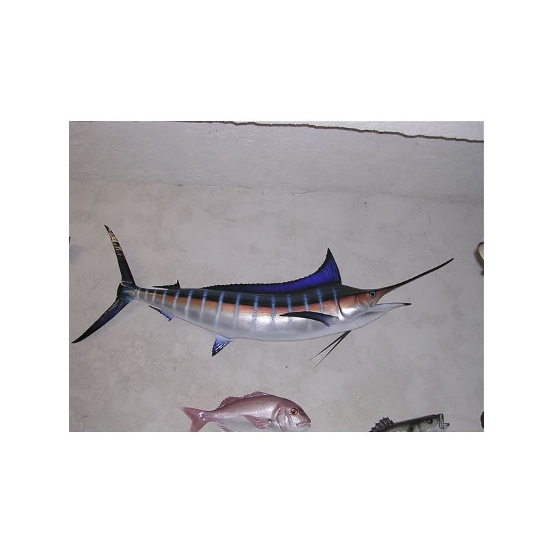 Animaux-Bois-Animaux-Bronzes propose Trophée poisson des mers tropicales  Marlin bleu -TRDF58