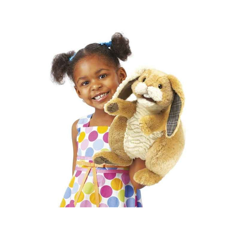 Animaux de la ferme Lapin Patchwork marionnette 