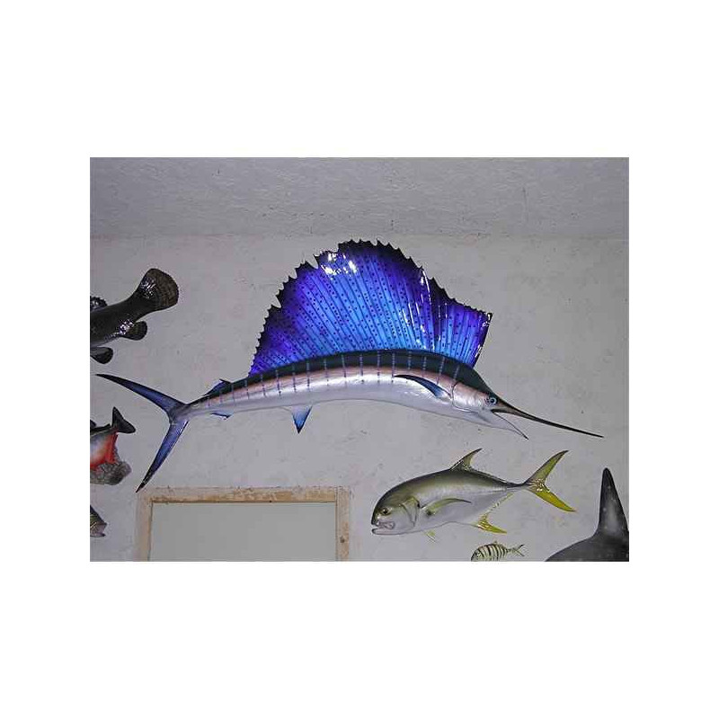Animaux-Bois-Animaux-Bronzes propose Trophée poisson des mers tropicales  Espadon voilier -TRDF64