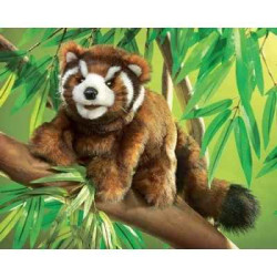 Animaux-Bois-Animaux-Bronzes propose Panda roux  marionnette 