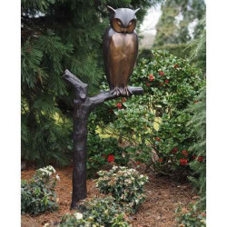Hibou sur branche Thermobrass -B94545