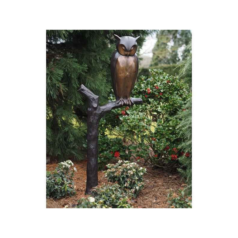 Hibou sur branche Thermobrass -B94545
