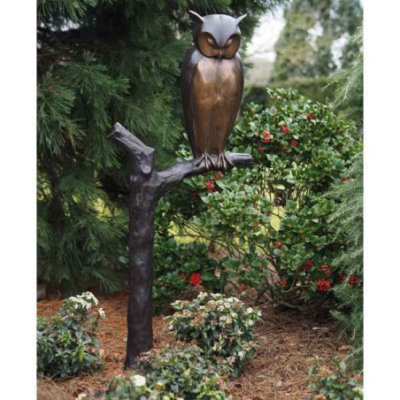 Hibou sur branche Thermobrass -B94545