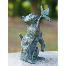 Chat avec papillon Thermobrass -AN1197BR-BI