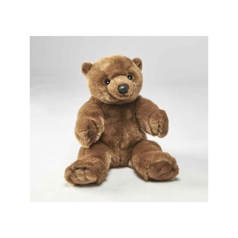Animaux-Bois-Animaux-Bronzes propose Ourson caramel 35cmh peluche animalière -1870