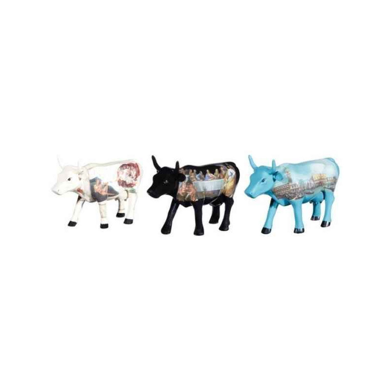 Animaux de la ferme Coffret 3 mini vaches italia artpack résine CowParade -46604