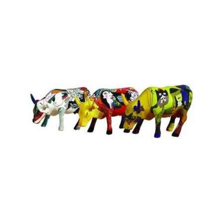 Coffret 3 mini vaches picowso artpack résine CowParade -46602