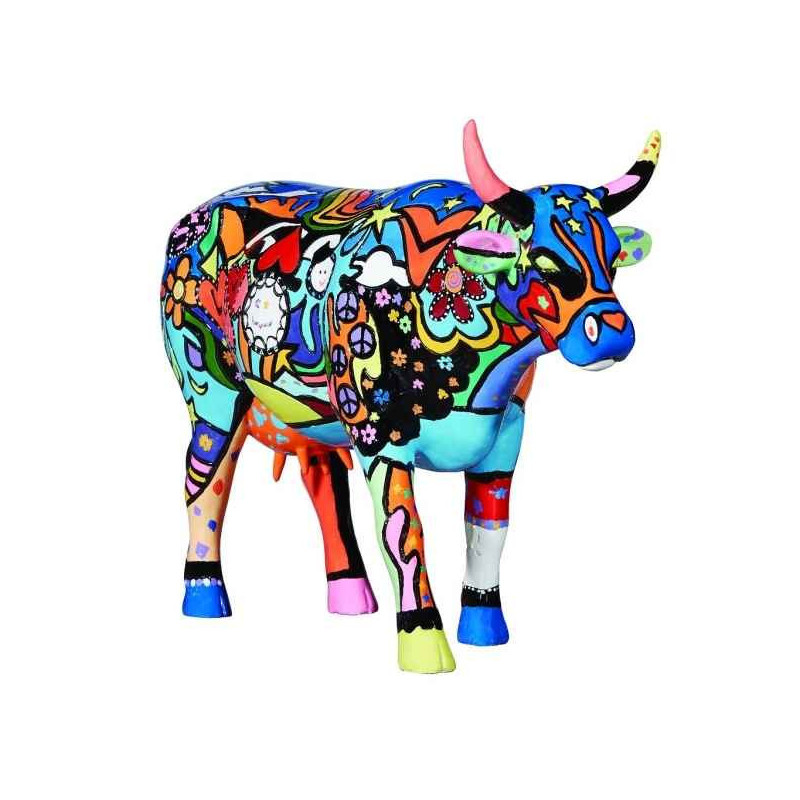 Animaux de la ferme  vache moosy in the sky with diamonds CowParade Taille L