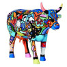 Animaux de la ferme  vache moosy in the sky with diamonds CowParade Taille L