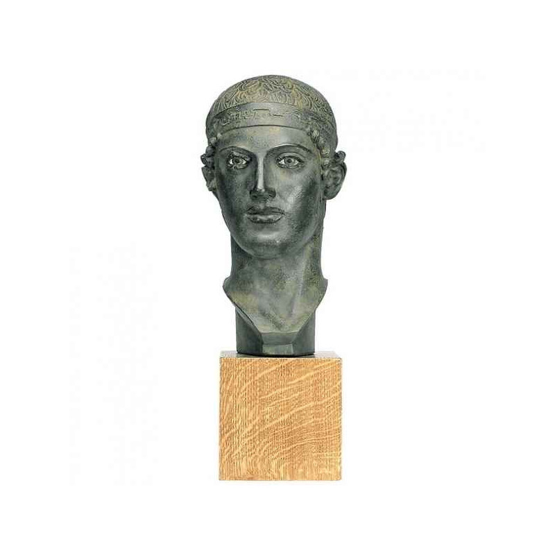 Reproduction statuette musée tête de l'aurige vainqueur art grec  -RB002078