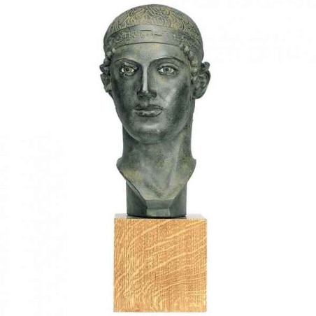 Reproduction statuette musée tête de l'aurige vainqueur art grec  -RB002078