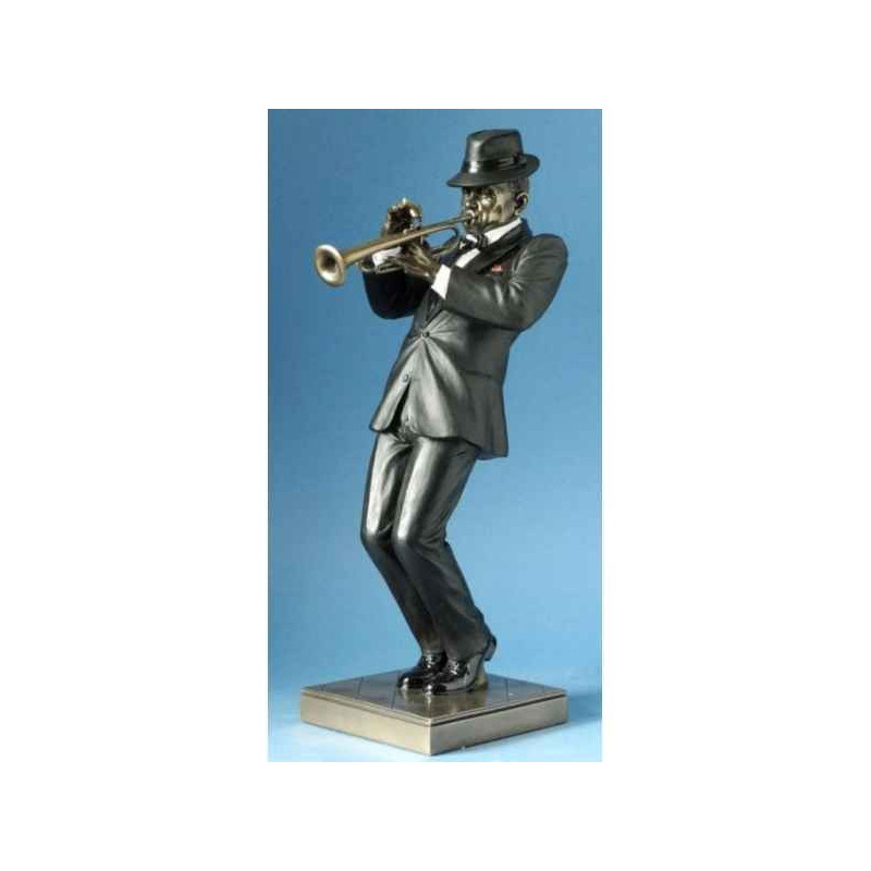 Décoration Statue résine Musicien jazz trompette  -WU76219B