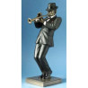 Décoration Statue résine Musicien jazz trompette  -WU76219B