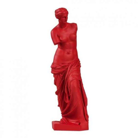 Reproduction statuette musée Vénus de Milo POP art grec rouge Aphrodite  -RB002333