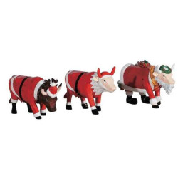 Animaux de la ferme Figurine mini vache cowparade coffret cadeau noël - christmas cowparade résine -46605