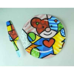 Britto plat a gateau et pelle/server ours Britto Romero -B334037