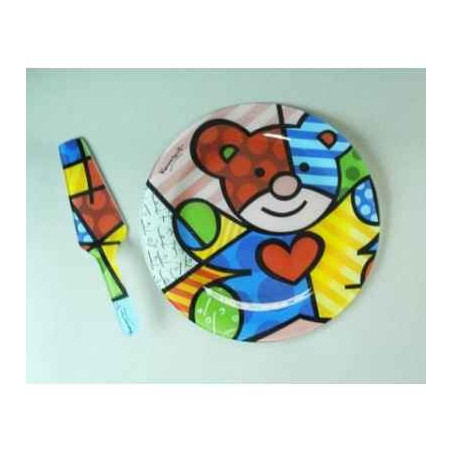Britto plat a gateau et pelle/server ours Britto Romero -B334037