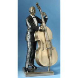 Décoration Statue résine Musicien jazz bass -WU76222B