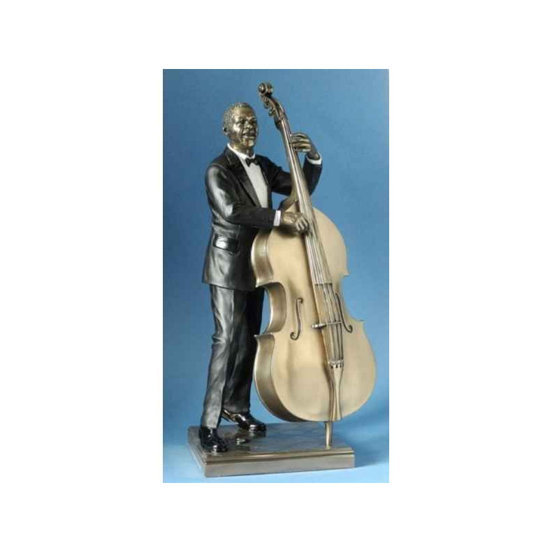 Décoration Statue résine Musicien jazz bass -WU76222B
