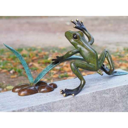 Grenouille entre roseaux fontaine Thermobrass  -AN1936BR -HP -F
