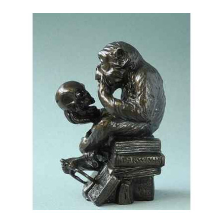 Statuette affe mit schädel 3dMouseion -PA09RHE