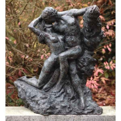 Décoration Statuette bronze personnage Le baisier de rodin bronze -B55909