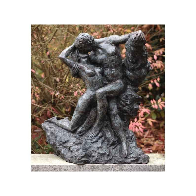 Décoration Statuette bronze personnage Le baisier de rodin bronze -B55909