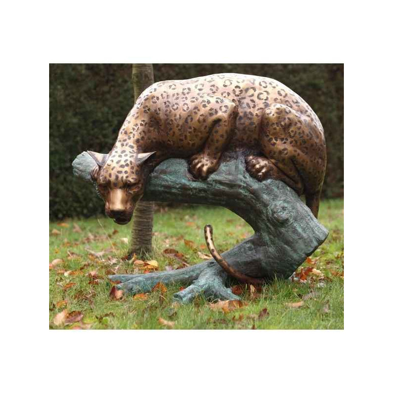 Leopard sur tronc Thermobrass -B670
