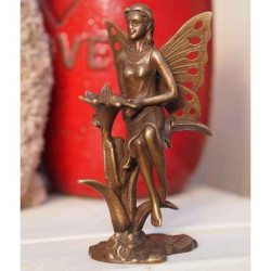 Décoration Statuette bronze personnage Fée bronze -AN1937BRW-B