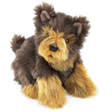 Animaux-Bois-Animaux-Bronzes propose Chien yorkshire marionnette 