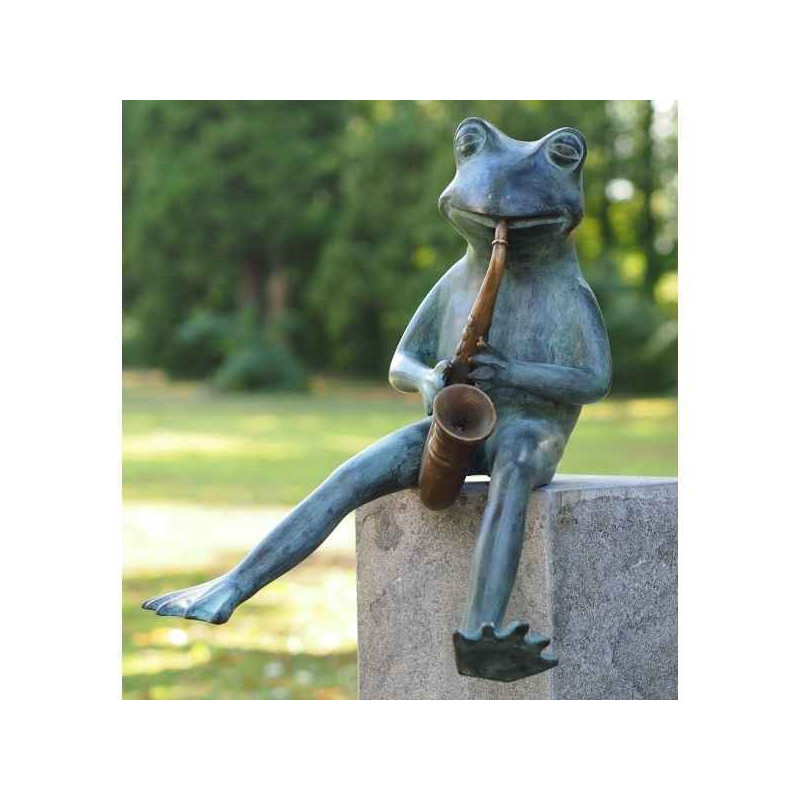 Grenouille avec sax Thermobrass -AN1935BR-V-F