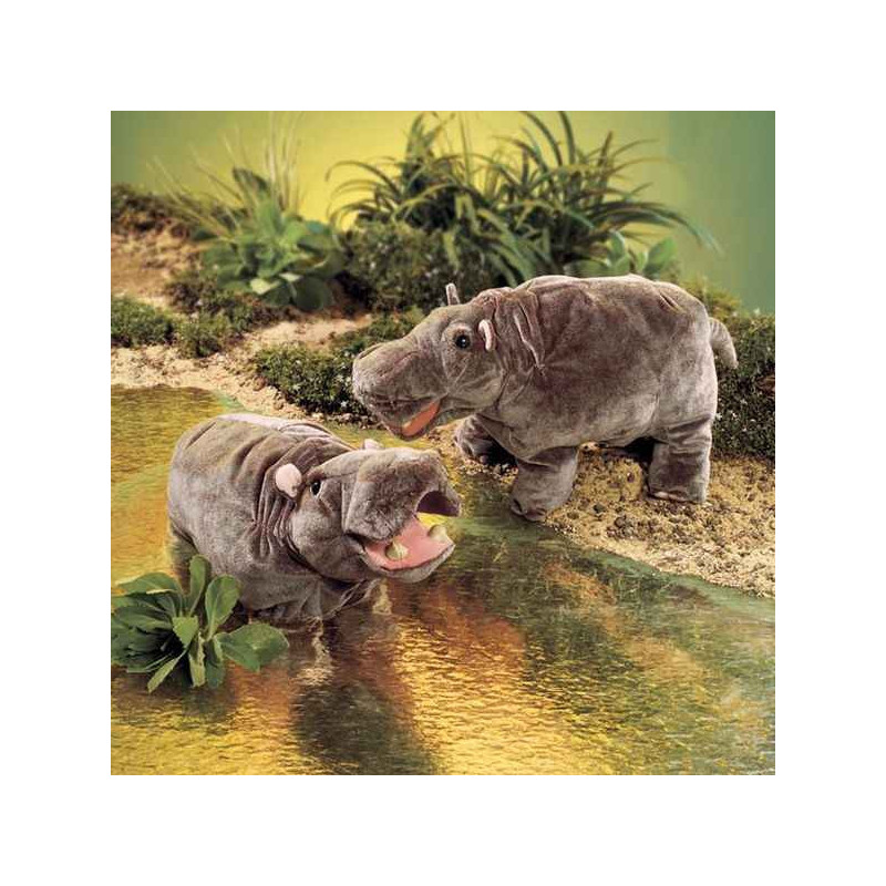 Marionnette Peluche Folkmanis Hippopotame -2855 