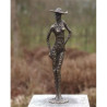 Décoration Statuette bronze personnage Femme avec chapeau moderne bronze -AN1971BR-BI