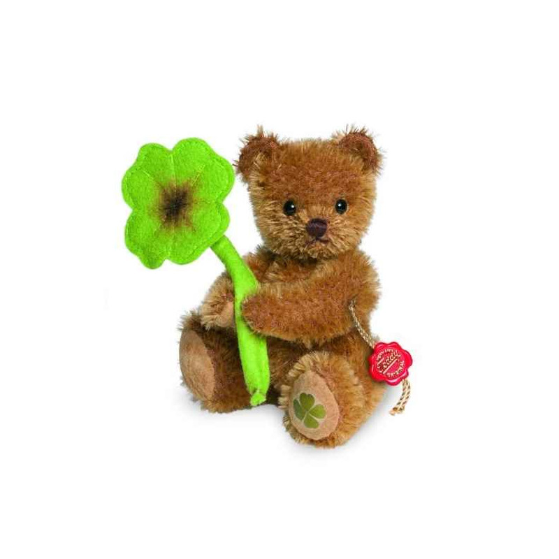 Animaux-Bois-Animaux-Bronzes propose Lucky charm ours teddy bear fleur 15 cm Hermann -15616 1