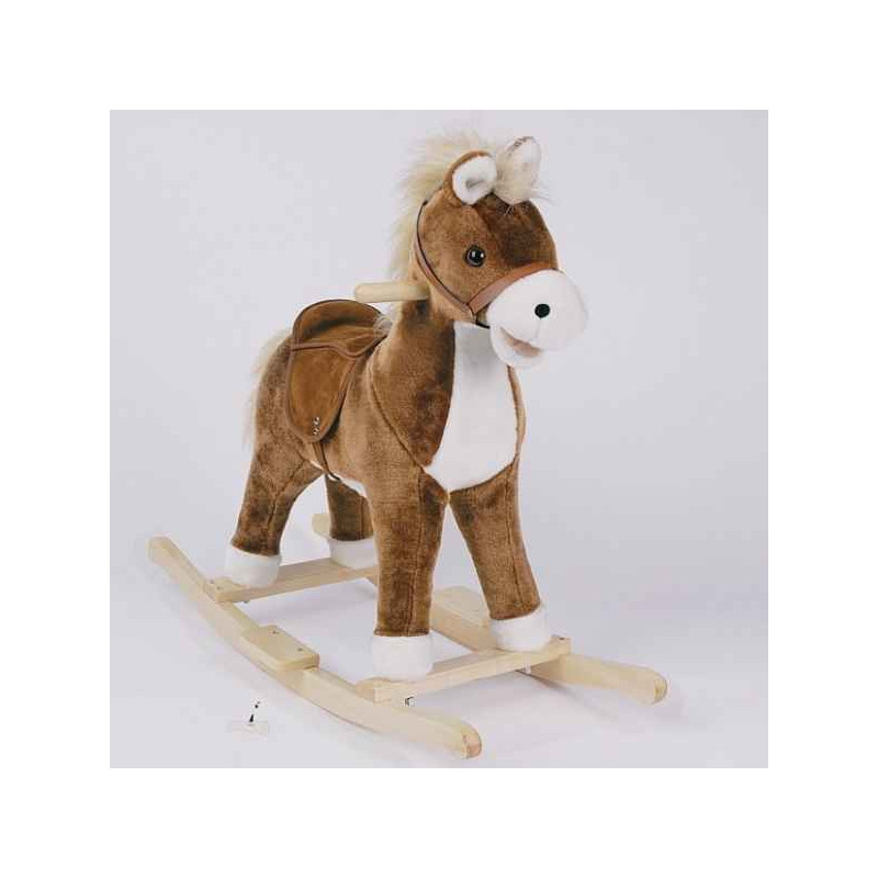 Décors Animaux peluche Petit Cheval à bascule musical Histoire d'Ours 40cm -HO1415