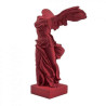 Statuette musée reproduction Victoire de Samothrace 34 cm art grec rouge sombre Samo HIP  -RB002351